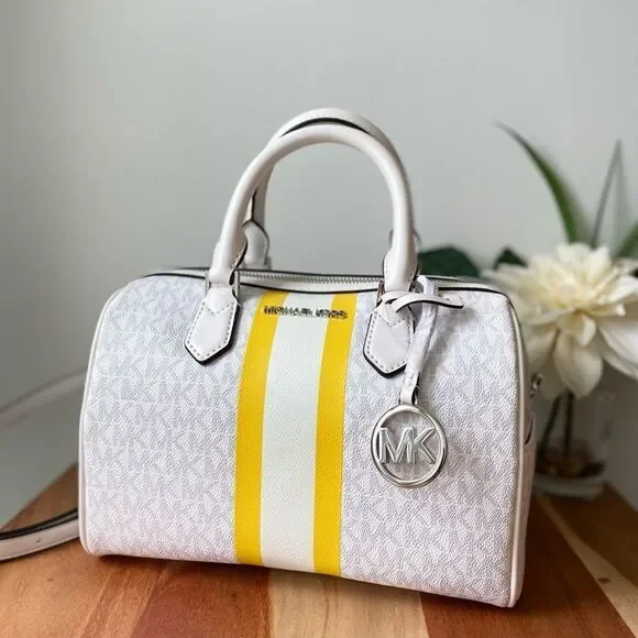 Michael kors‎ Bedford Small Logo Stripe Satchel - Picture 2 of 9